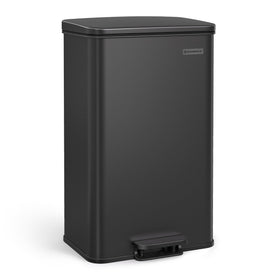 SONGMICS kitchen trash can with soft-close lid for quiet disposal