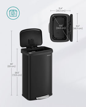 SONGMICS carbon filter lid helps neutralize odors between uses