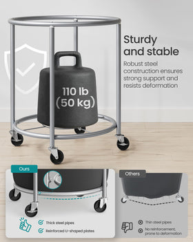 SONGMICS removable laundry bag made of polyester with PVC lining