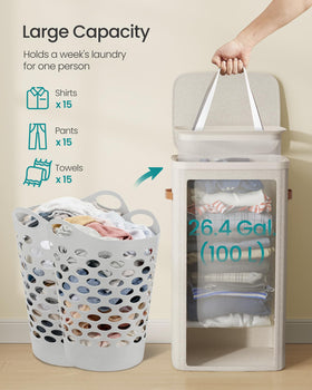 SONGMICS inner liner with handles enables easy removal and washing.