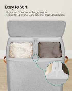Songmics removable inner bag for simple transport.