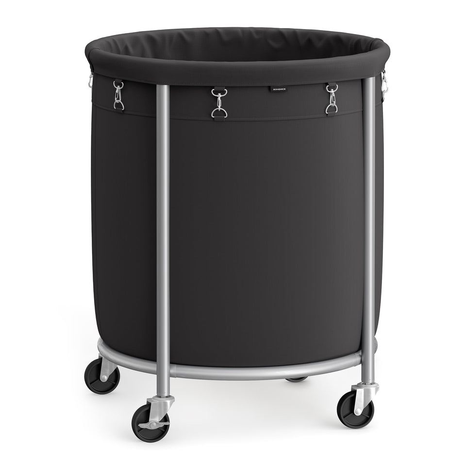 SONGMICS rolling-cart laundry basket with wheels for easy transport