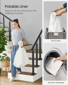 SongMics 42.3-gallon capacity for family laundry organization