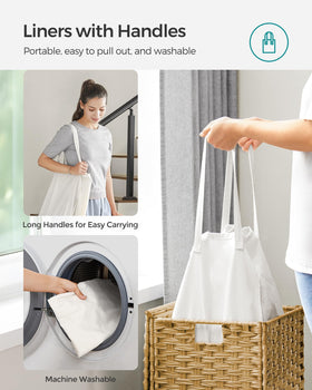 SONGMICS cut out handles enable easy lifting and carrying