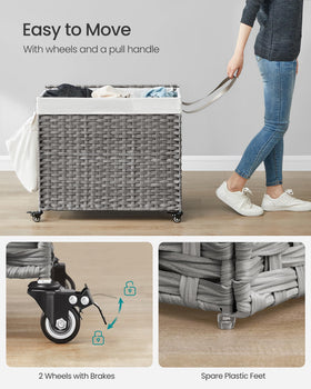 SongMics sturdy metal frame supports the laundry hamper