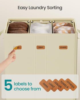 SONGMICS lid with tab handle protecting clothes from dust