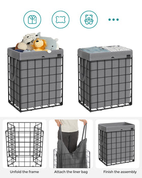 SongMICS metal wire frame provides sturdy support for bulky items