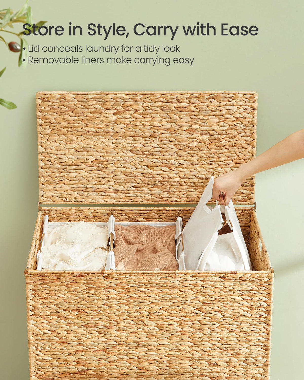 SONGMICS raised wooden feet emphasize elevation and floor protection