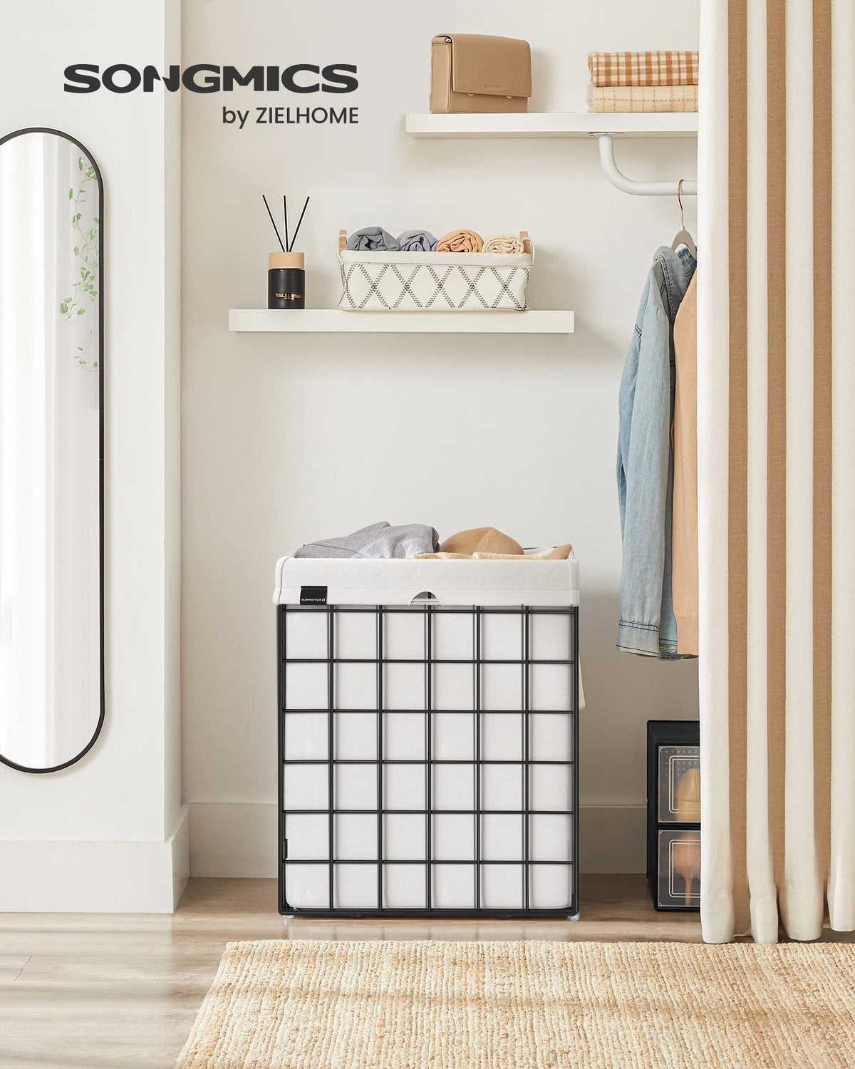 SongMICS laundry hampers removable liner enables easy cleaning and quick swaps