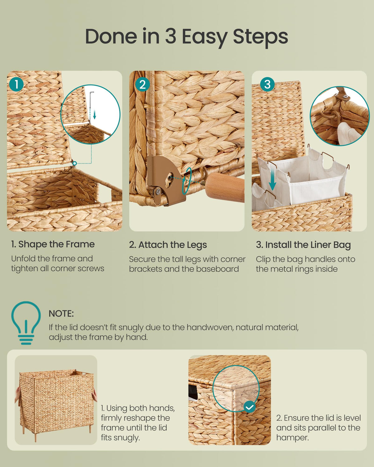 SONGMICS room-friendly laundry hamper blends with decor while organizing