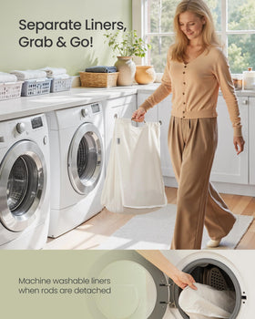 SONGMICS steel-frame support demonstrates durability for daily laundry tasks