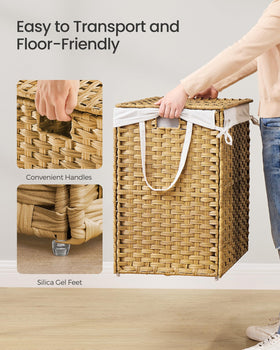 Sturdy metal frame supports heavy loads in SONGMICS hamper