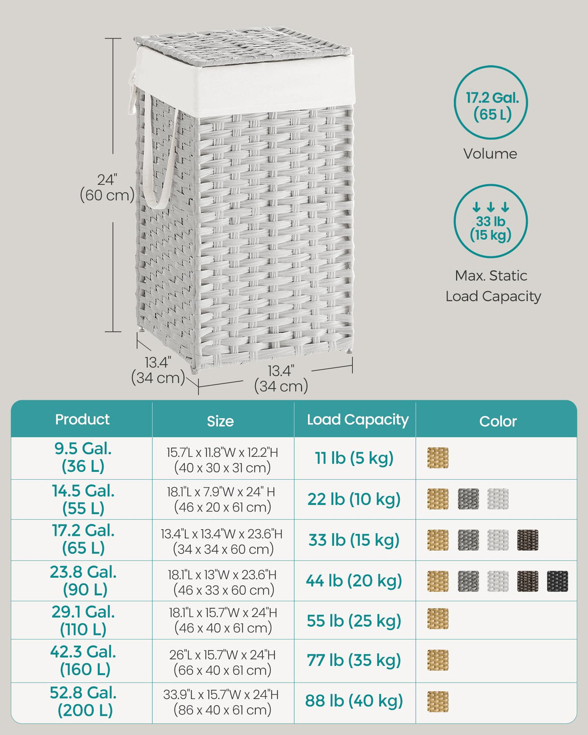 SONGMICS sturdy metal frame supporting up to 33 lb for durable storage