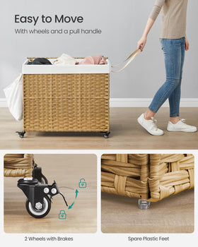 Songmics waterproof PP rattan keeps clothes dry and breathable during storage.