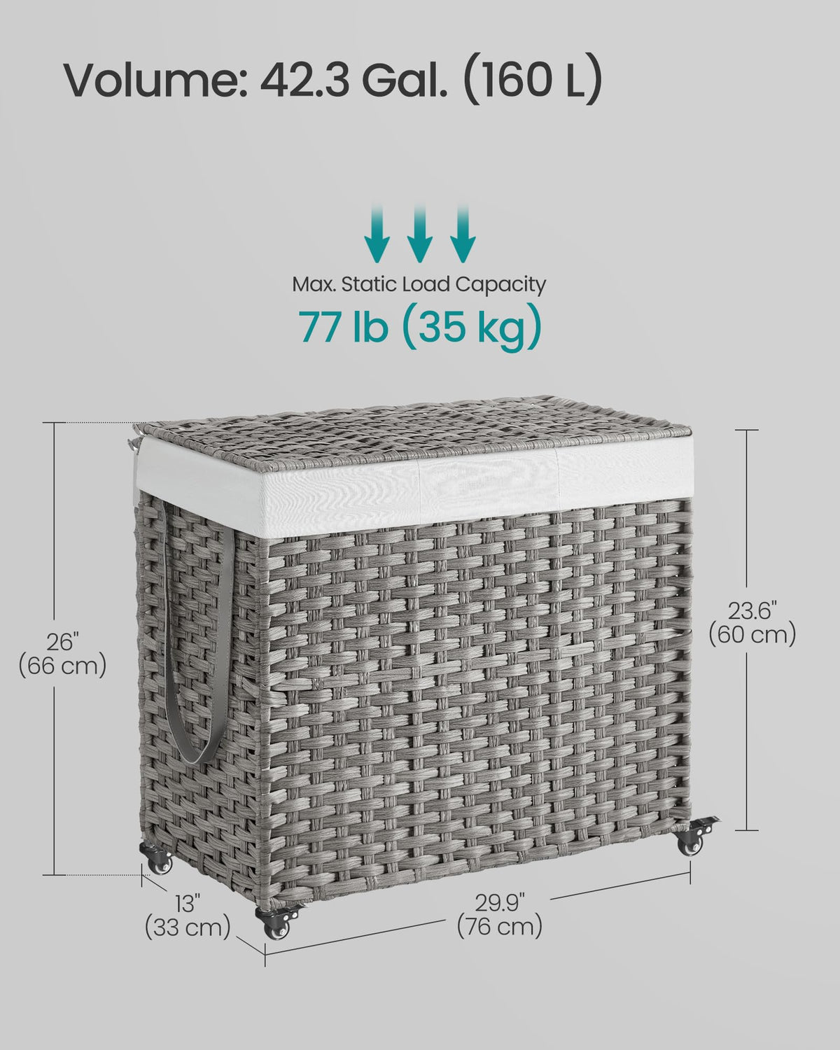 SongMics waterproof rattan keeps clothes dry and ventilated