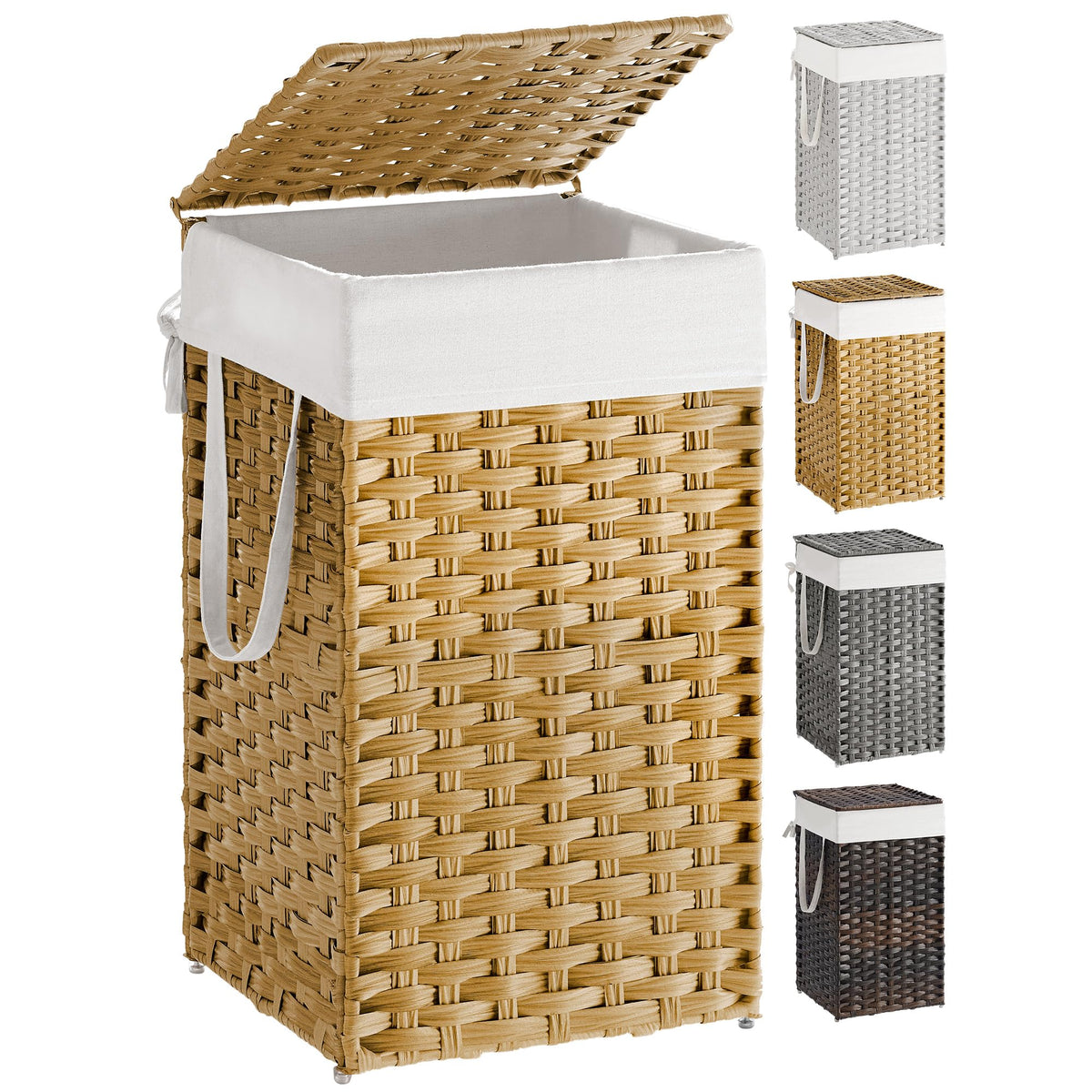 SONGMICS laundry hamper with lid goose yellow keeps laundry hidden and fresh