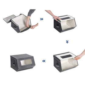 SONGMICS lid magnets keep the top bin open for retrieval