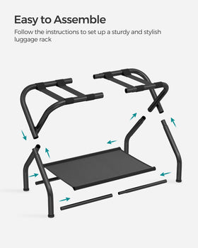 SONGMICS luggage rack includes Allen key for quick, simple assembly.