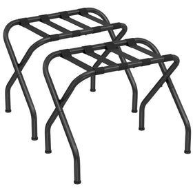 SONGMICS luggage rack folded compactly for easy closet storage