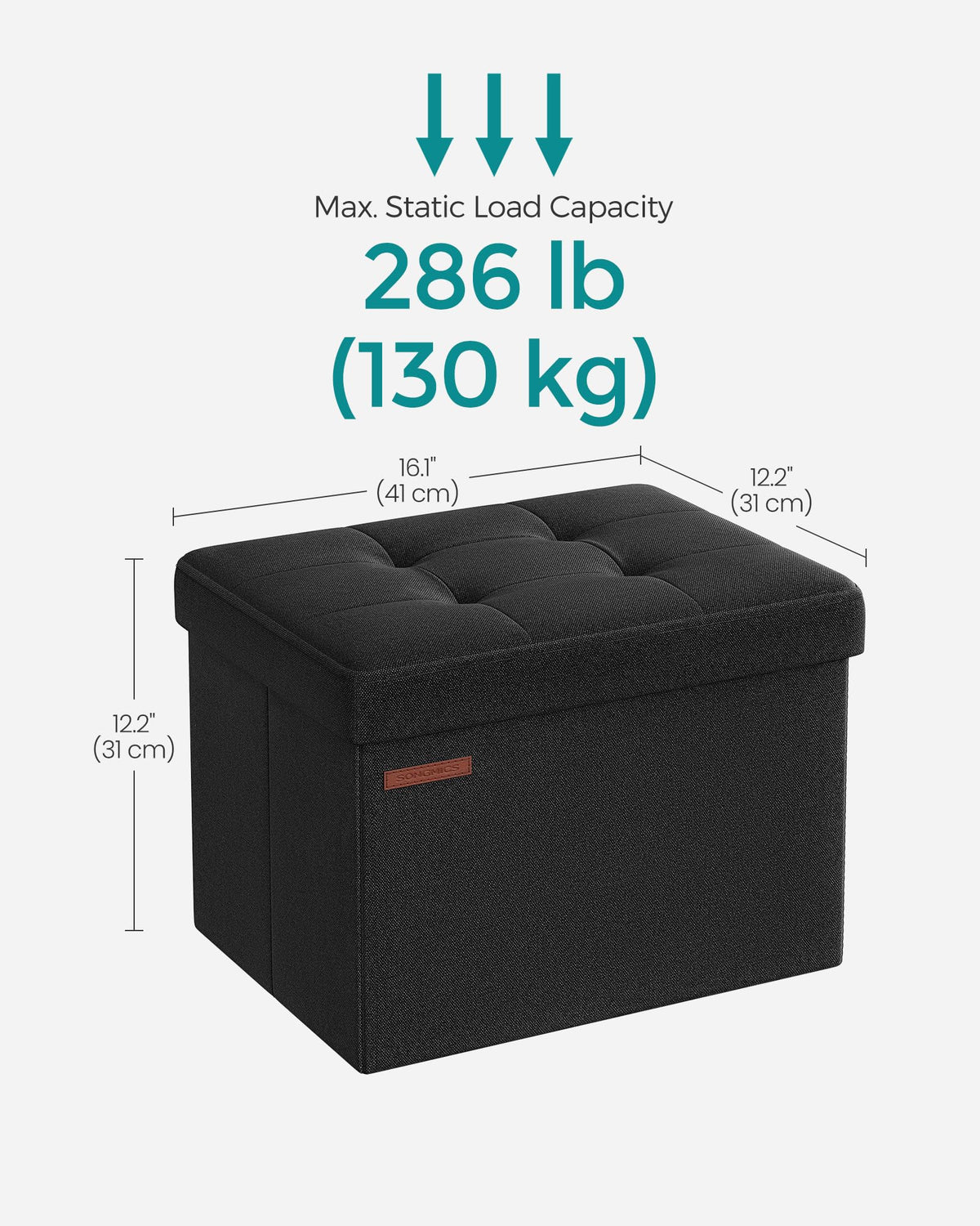 SONGMICS MAZIE high load capacity up to 286 pounds
