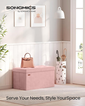 SONGMICS Mazie 30-inch bench with open lid offers large 24-gallon storage