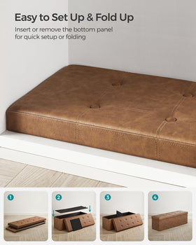 SongMics Mazie coffee brown synthetic leather finish for easy maintenance.