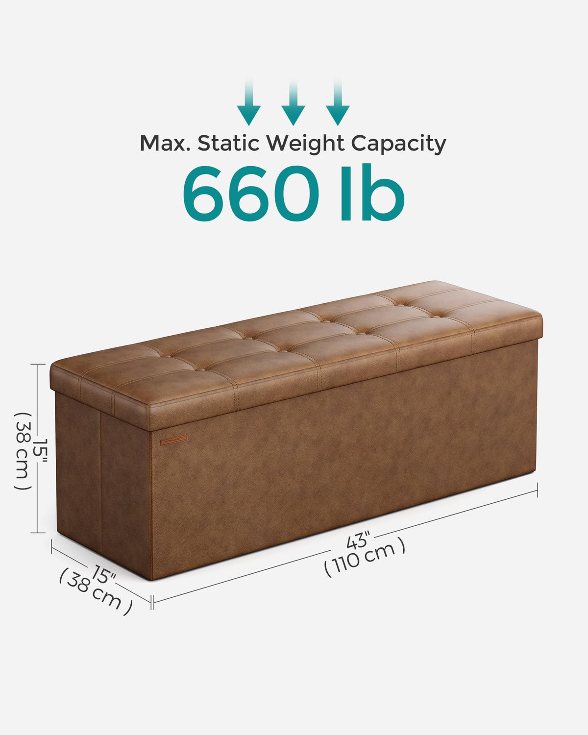SongMics Mazie foam-padded top offers comfortable footrest.