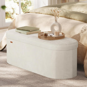 Songmics Mazie folding ottoman seat with high-density foam for comfortable resting
