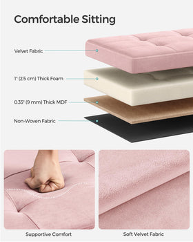 SONGMICS Mazie durable MDF build with metal corner guards supports everyday use