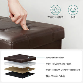 MAZIE ottoman is a versatile piece for living rooms and bedrooms.