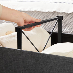 SONGMICS Mazie dimensions 43W x 15D x 15H fit in corners.