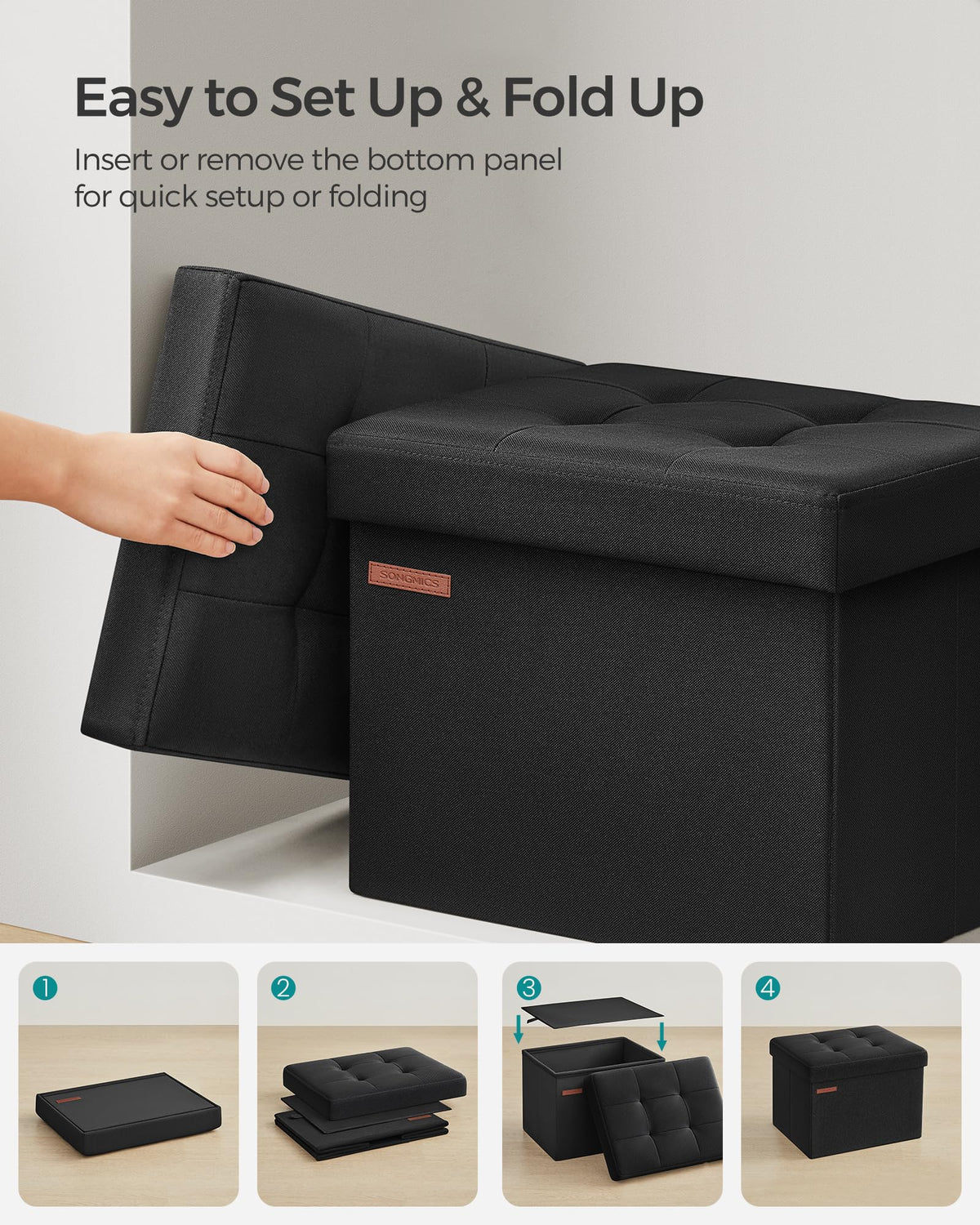 SONGMICS MAZIE fits living room, bedroom, dorm with versatile storage