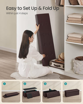 SONGMICS Mazie easy fold assembly with bottom panel insert.