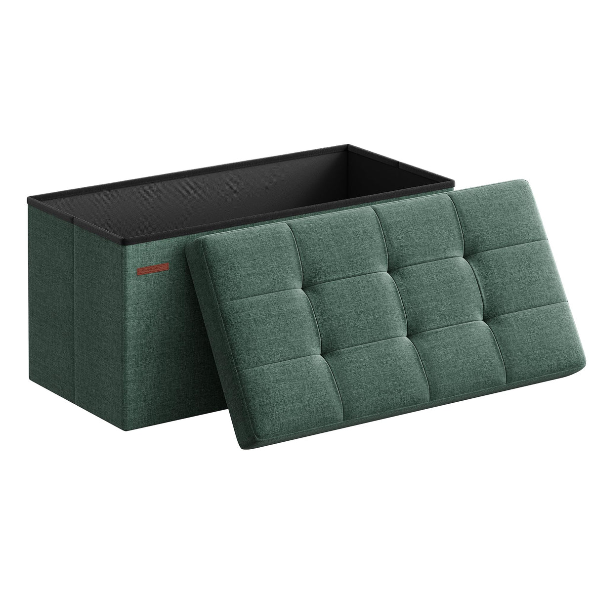 Songmics Mazie folding ottoman with folding design for versatile seating and storage