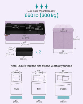 Songmics Mazie lid features corner guards for durability and security
