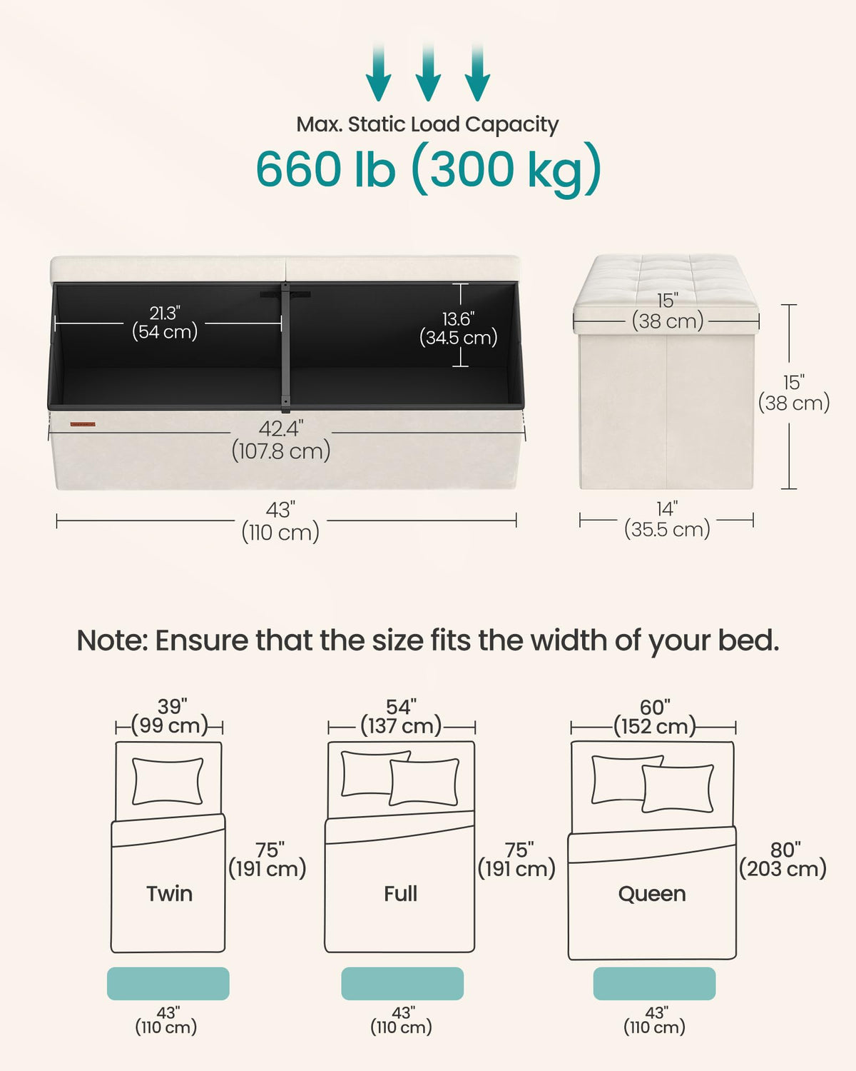 SONGMICS Mazie lid flip feature for easy access to contents.