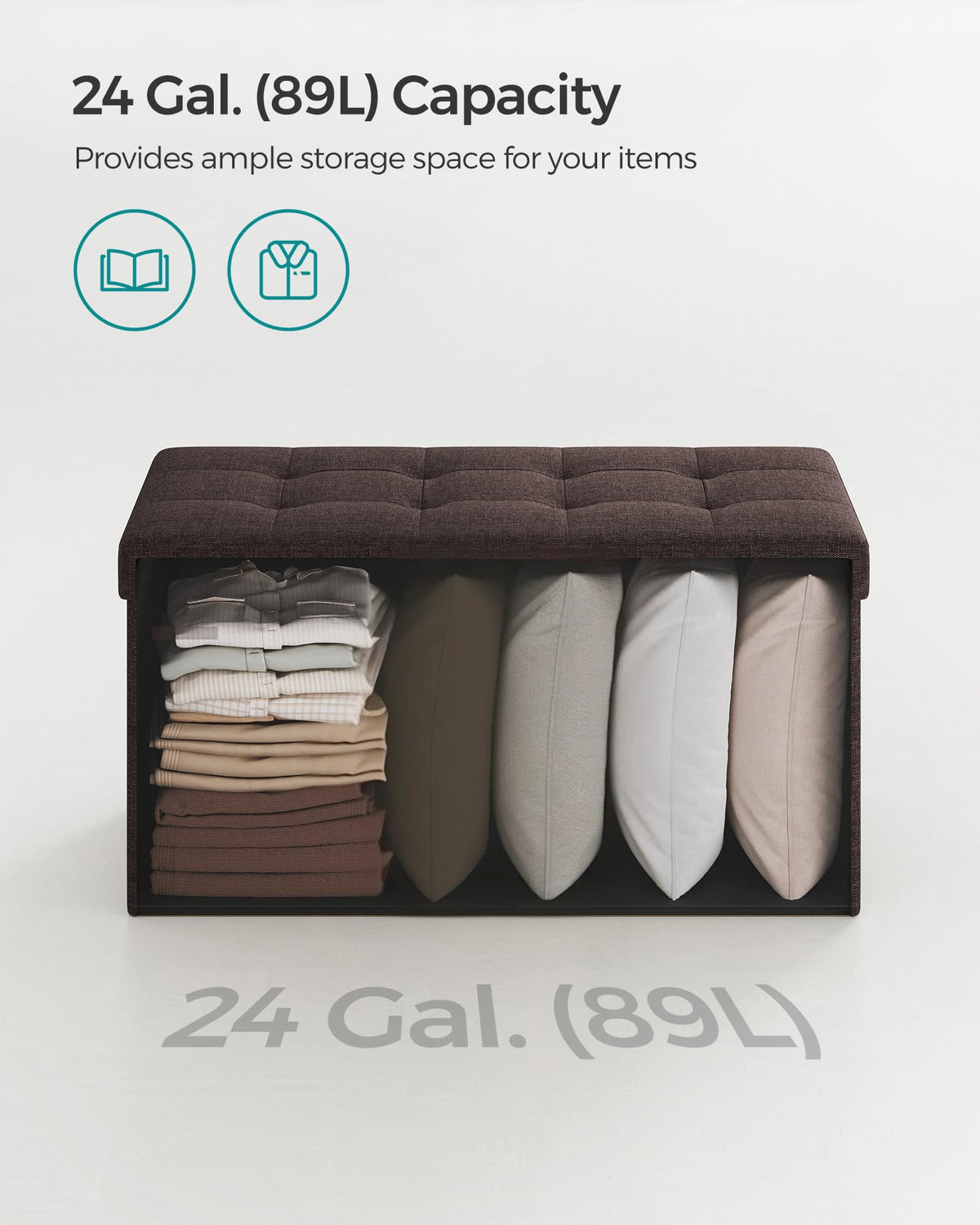 SONGMICS Mazie linen-look tufted surface adds timeless style