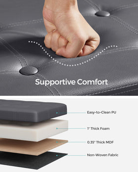 SONGMICS Mazie lid with metal corner guards for durability