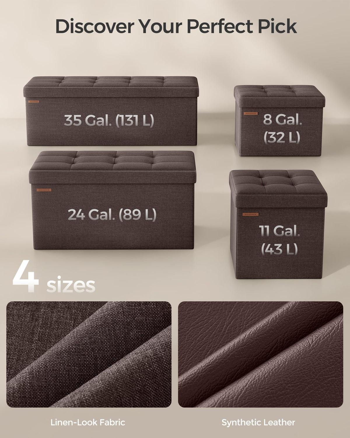 SONGMICS Mazie multi-use ottoman serves as footrest or coffee table