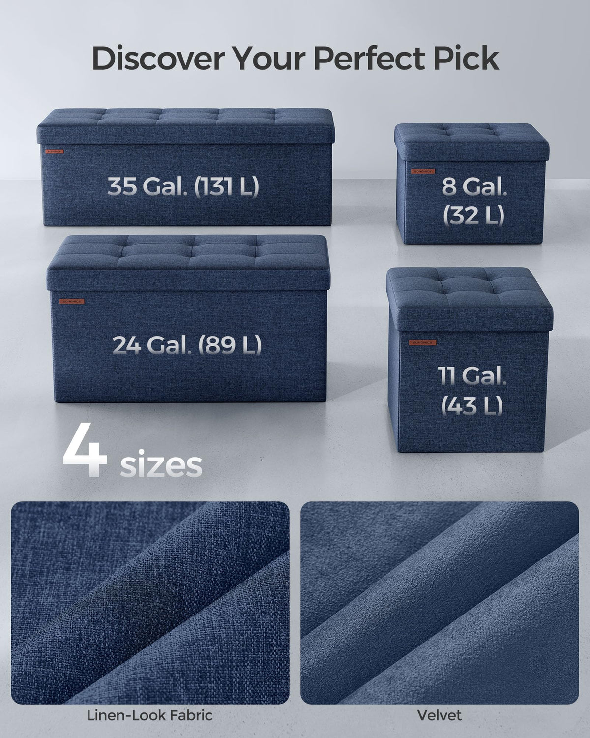 SONGMICS Mazie is versatile—use as a coffee table, extra seating, or storage.