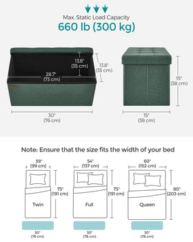 Songmics Mazie multiuse coffee-table style ottoman in a living room