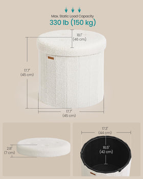 SONGMICS Mazie plush teddy fleece seat offering comfortable seating.