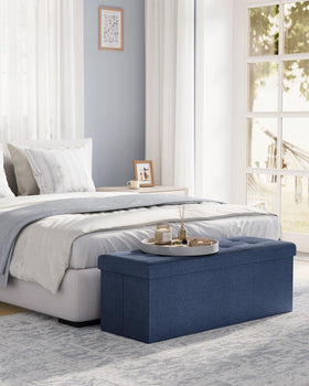 SONGMICS Mazie ottoman with removable divider for organization
