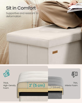 SONGMICS Mazie removable divider helps organized storage within the bench.