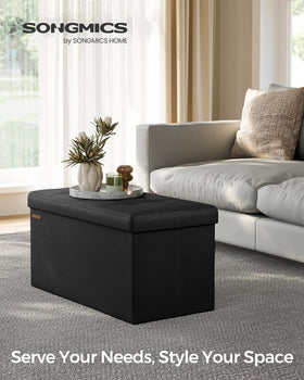 SONGMICS Mazie storage capacity of 89 liters keeps linens organized.