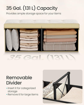 SONGMICS Mazie sturdy MDF core with corner guards supports heavy use.