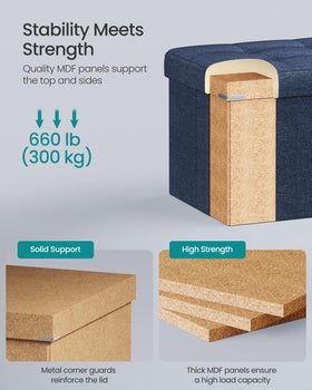 SONGMICS Mazie tufted linen-look surface adds chic style