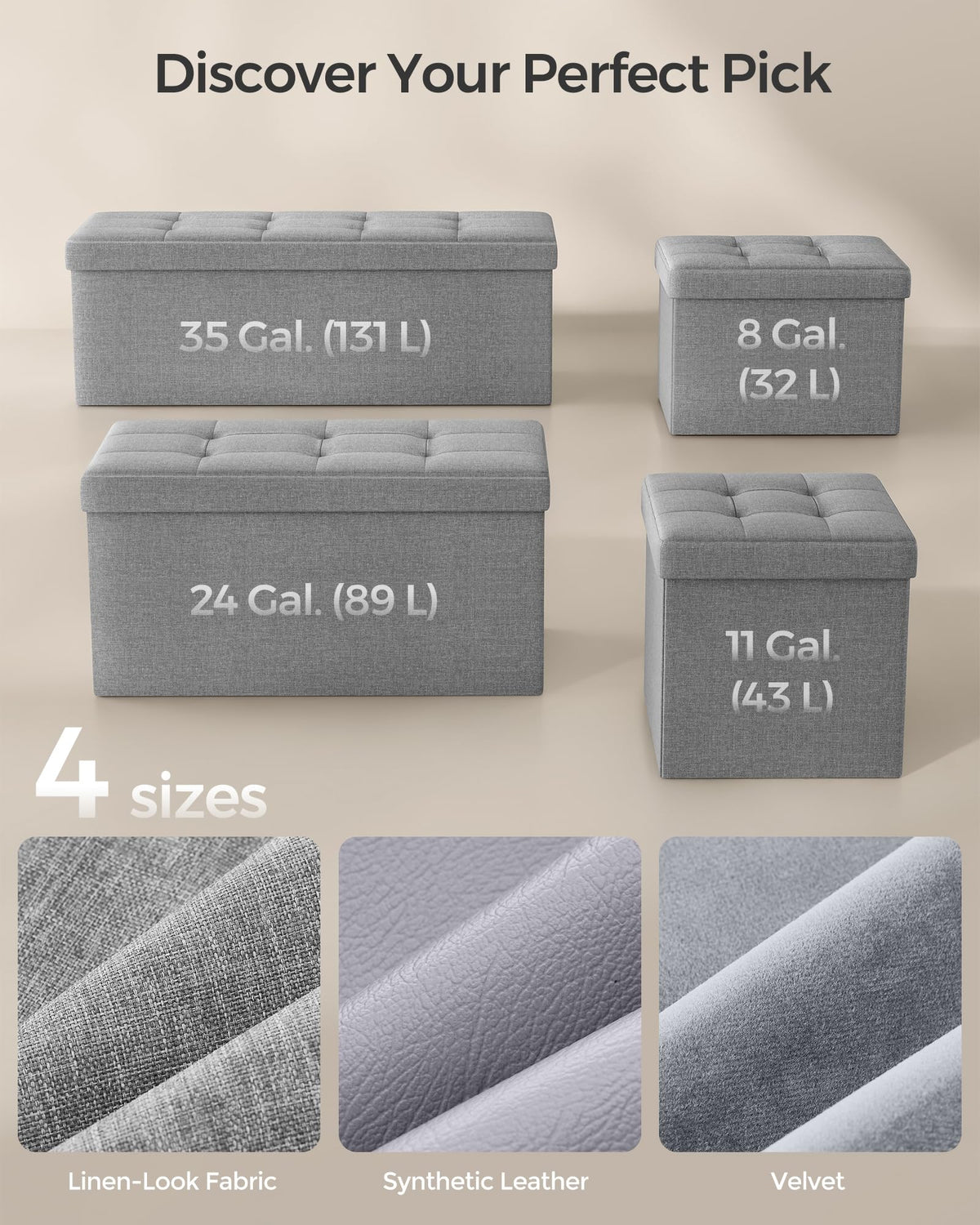 SONGMICS Mazie foldable design slips under bed for easy storage.