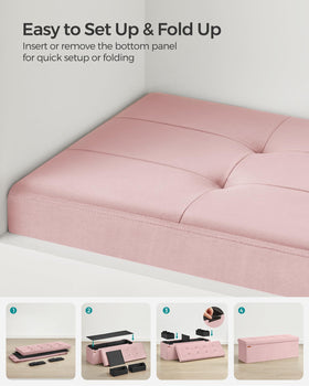 SONGMICS Mazie under-bed storage foldable design keeps clutter out of sight
