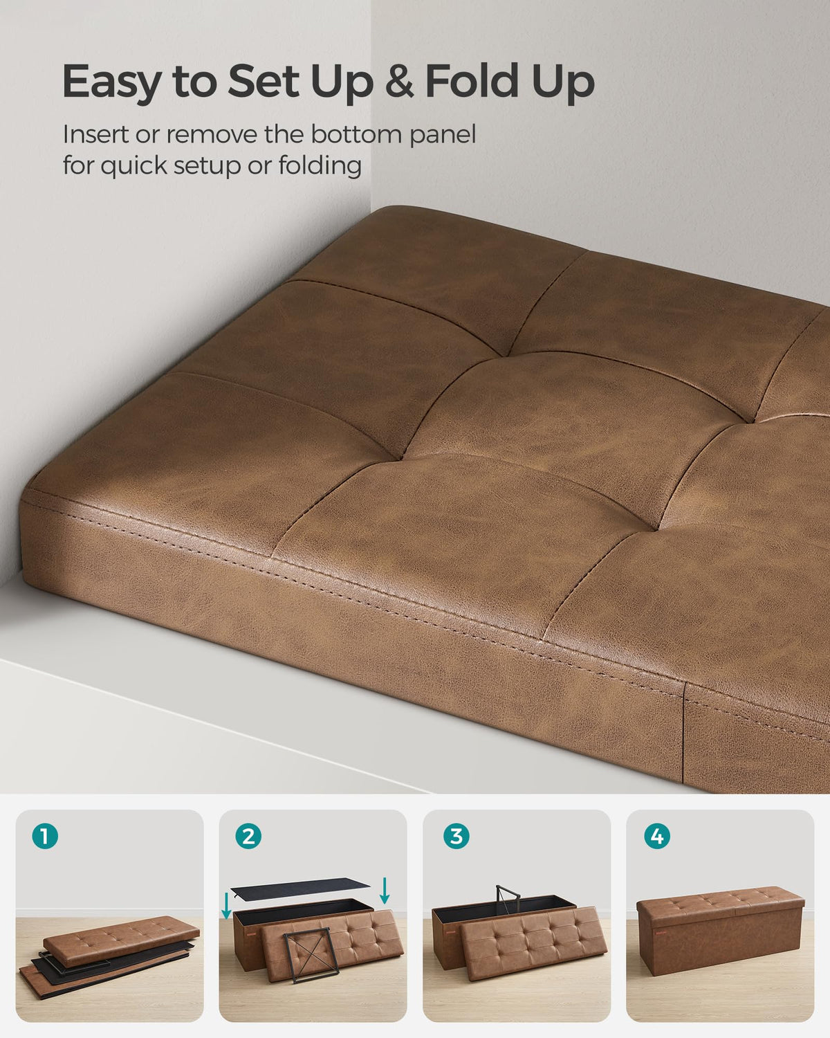 SONGMICS Mazie under-bed-storage helps reduce bedroom clutter when not in use.